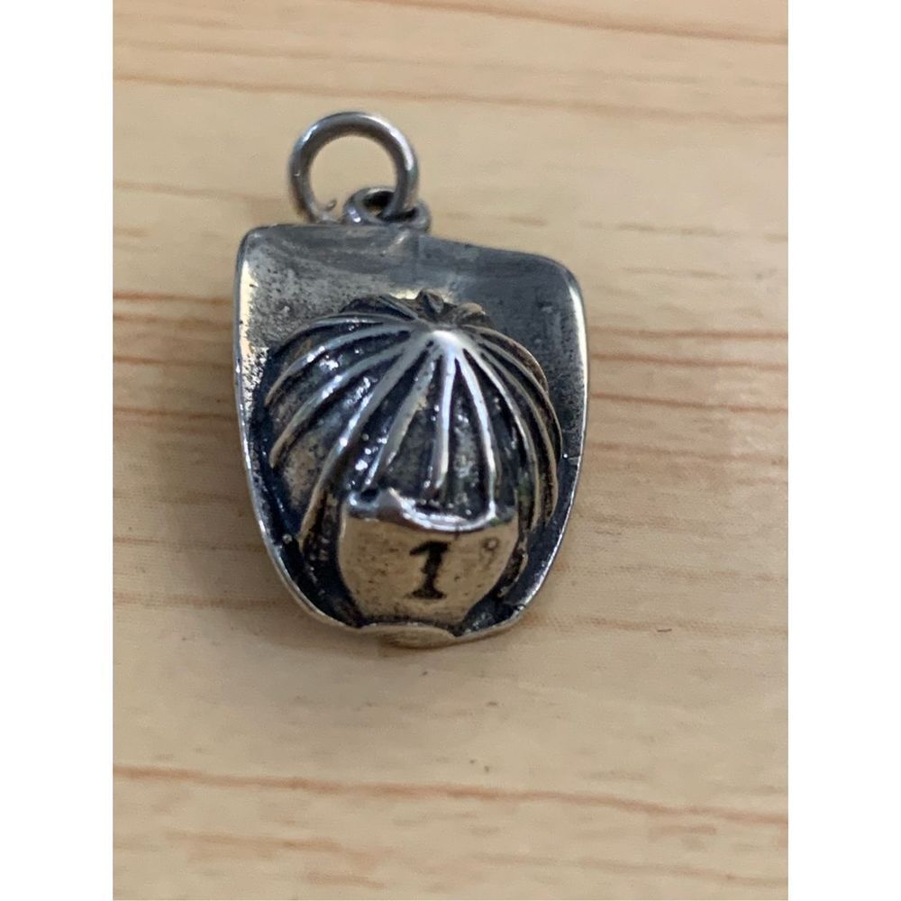 Fireman Hat Sterling Silver Jewelry Charm